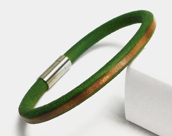 Starbeit bracelet "Leather Star RD64" green