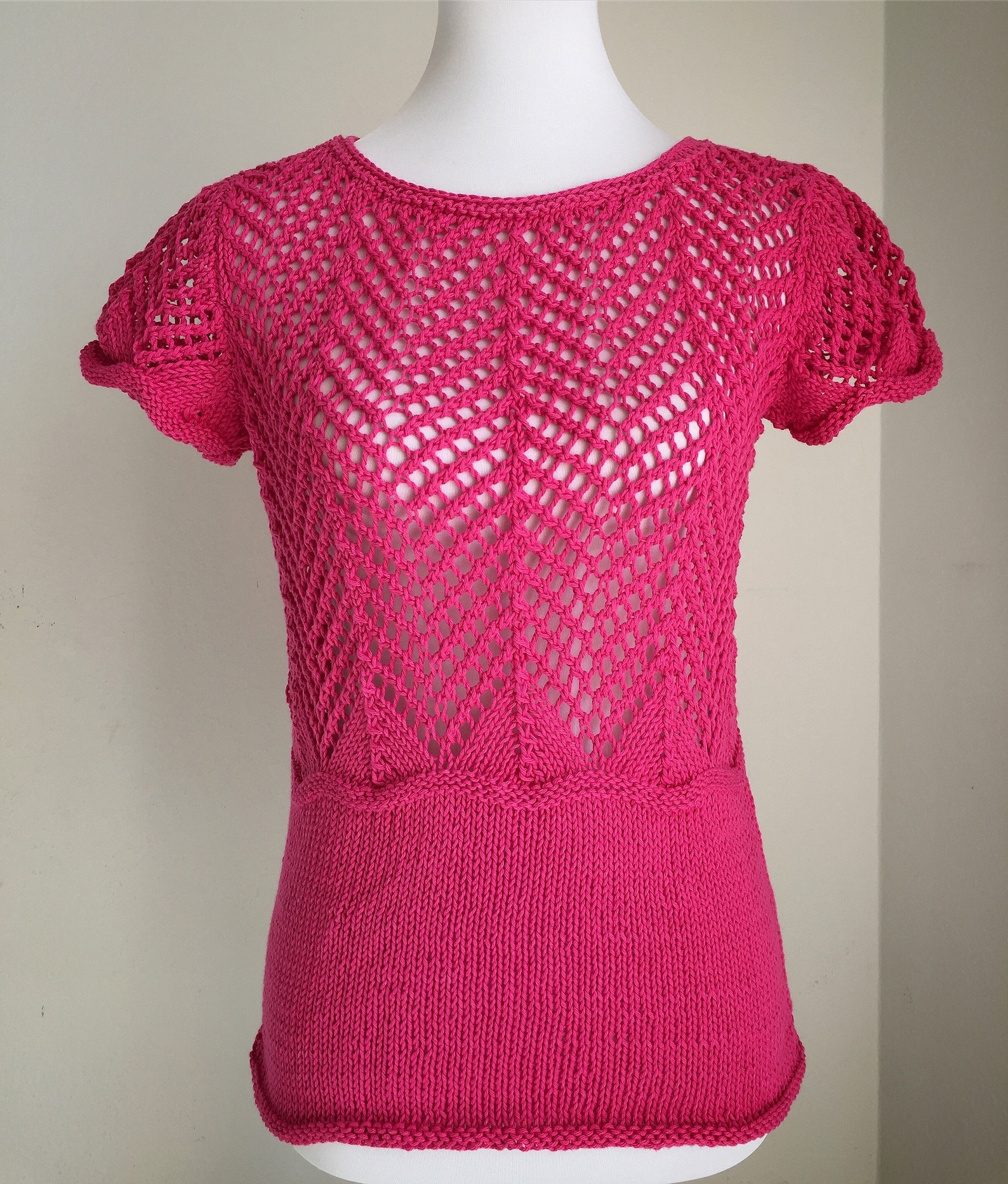 Knitted ladies t shirt Etsy