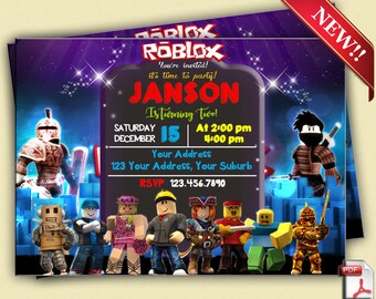 Roblox Invitation Etsy - 