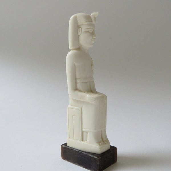 Vintage Pharao Statue geschnitzt 50er Jahre Figur  13cm Ägypten