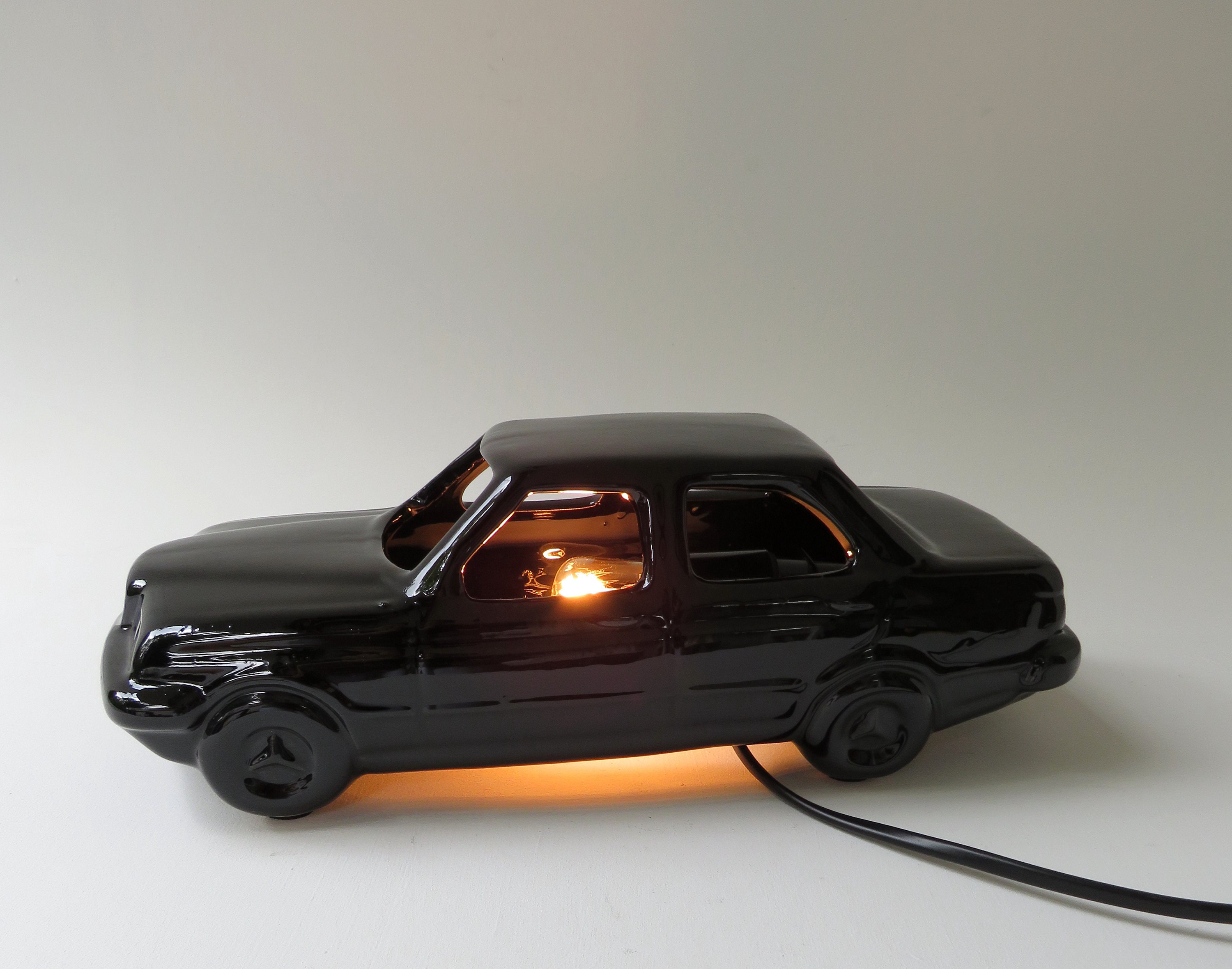 Vintage Ceramic Car Lamp Table Lamp Car 70s/80s Bedside Lamp Etsy