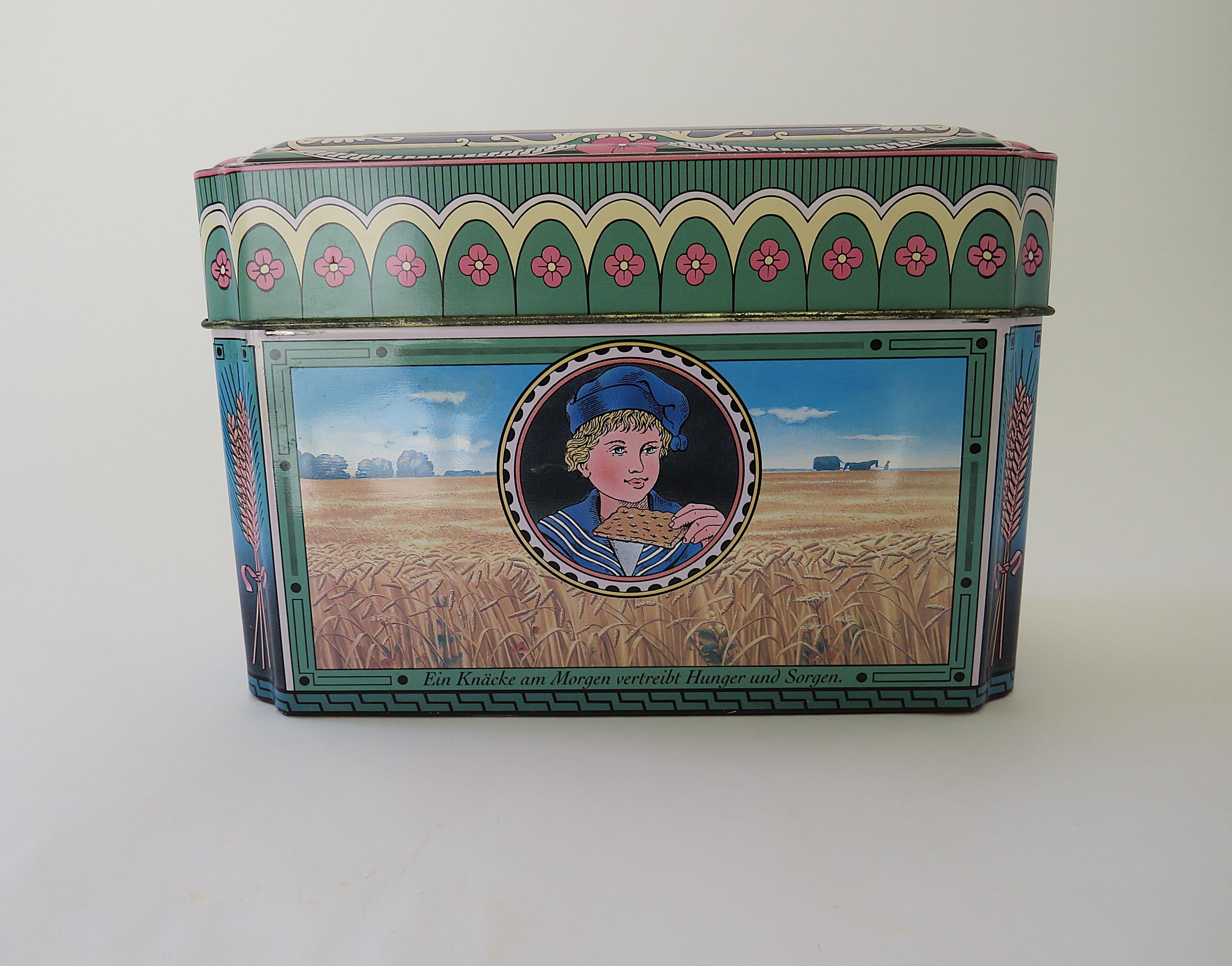 Vintage Blechdose WASA Knäckebrotdose mit Deckel Knäcke-Brot Aufbewahrung Deckeldose
