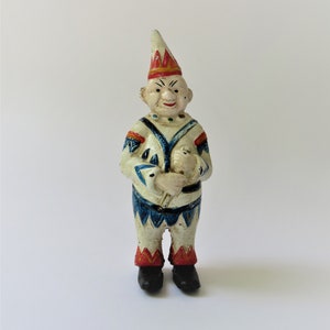 Vintage Money Box Clown around 1920 Cast Iron Antique Money Box Figural Circus