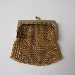 Bolso vintage de cadena de bolso de los años 70 cartera de metal bolso de oro