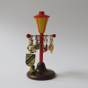 Vintage 9 glass markers glass pendant KaHü handmade 50s stand lantern made of wood