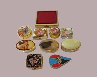 Vintage pillendoosje, tabletdoosje, sieradendoosje van metaal