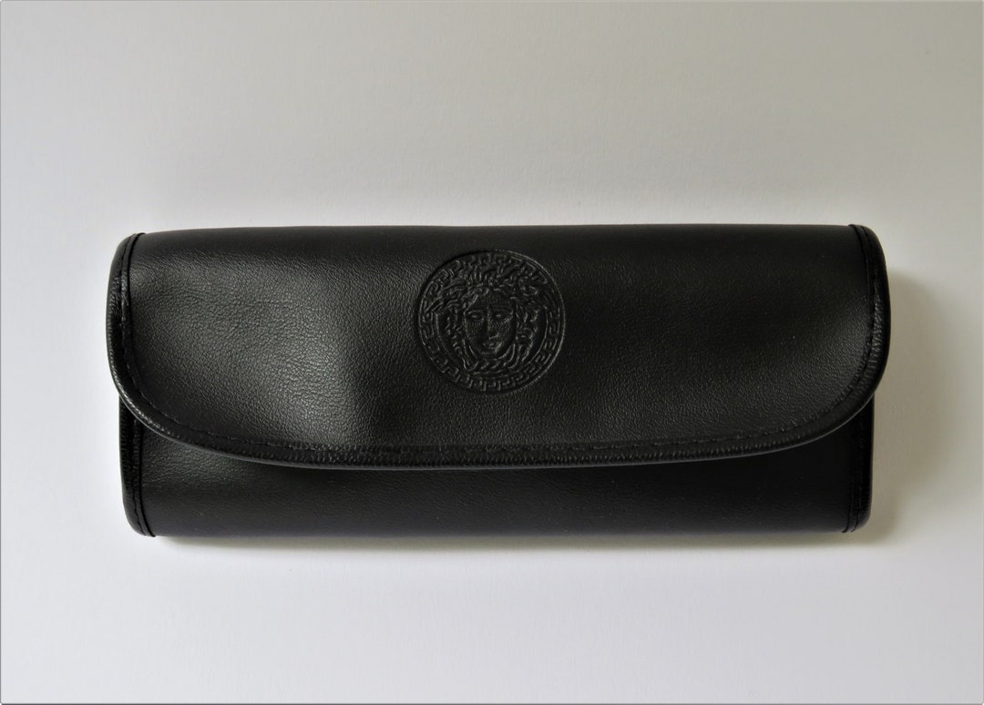 Vintage VERSACE Glasses Case Medusa Black 80s/90s Case Versace Etsy