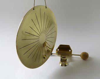 Gong da appendere/gong solare vintage, gong da parete Feng anni '60, Ø 22 cm