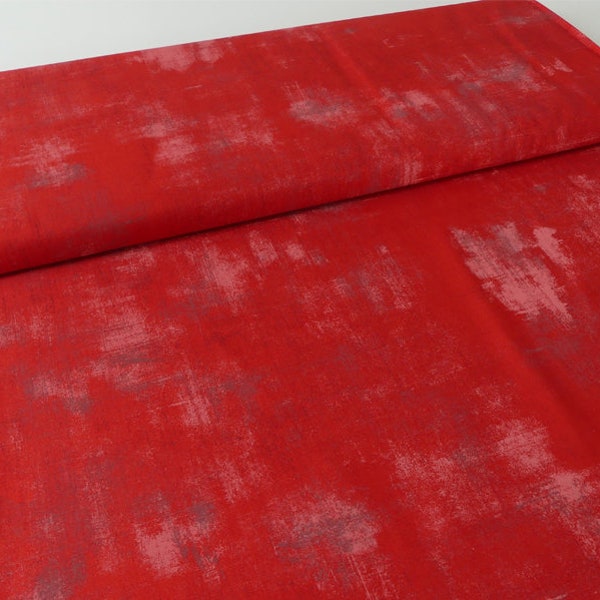 Patchworkworkstoff rich red rot von Moda Grunge natur Baumwollstoff DIY uni