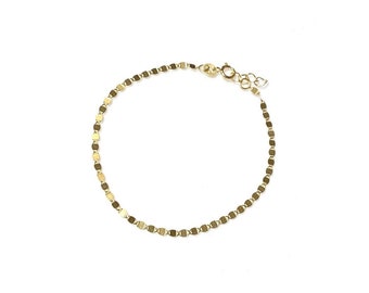 Delicata catena Valentino in oro massiccio 10K (collana, bracciale o cavigliera)