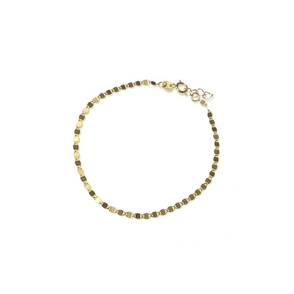 10K solid gold dainty Valentino chain (necklace, bracelet, or anklet)