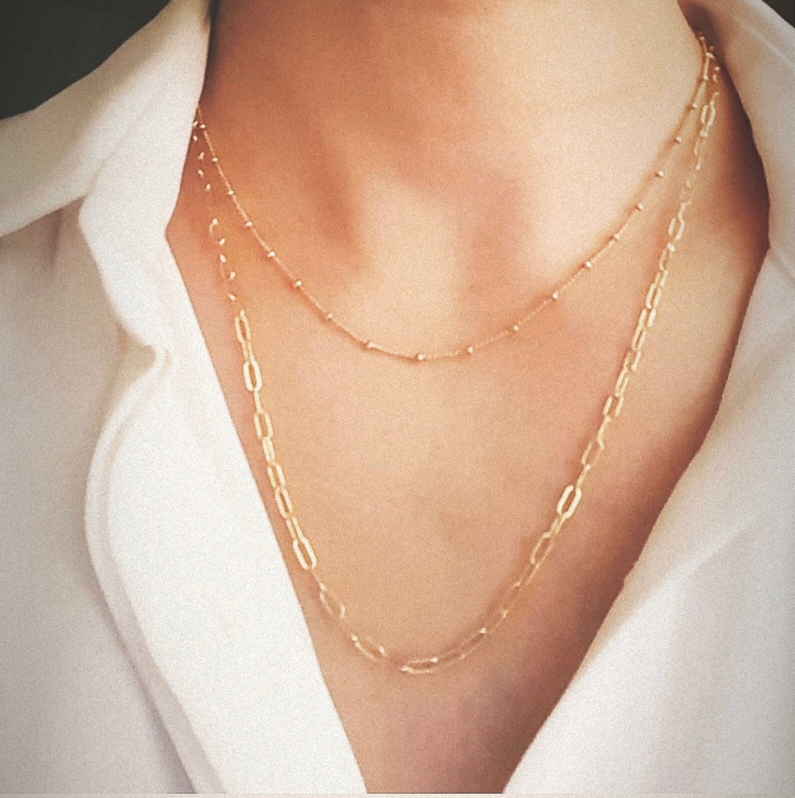 Fine and Bold Staple Chains and Bracelets 14K Gold-filled - Etsy