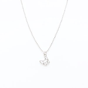 Frenchie bulldog pendant sterling silver necklace