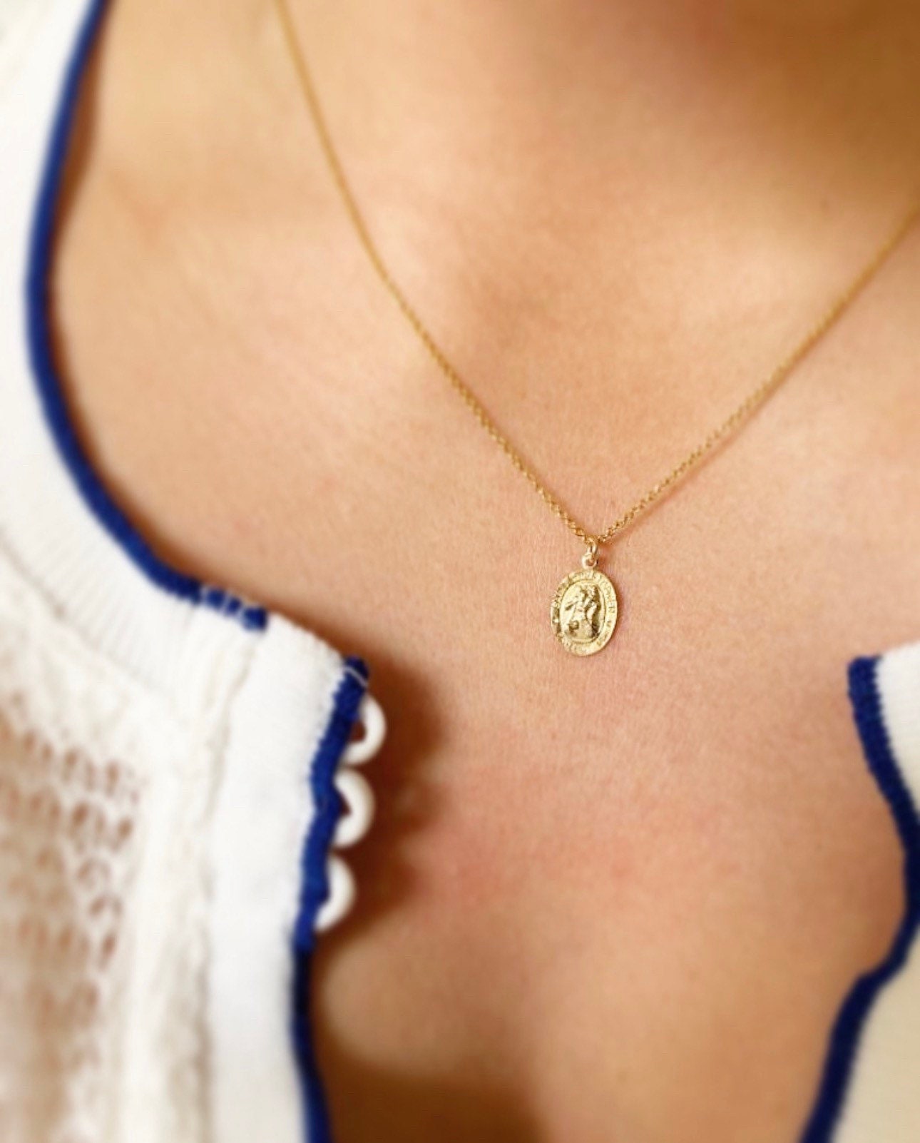 Tiny St Christopher - Etsy