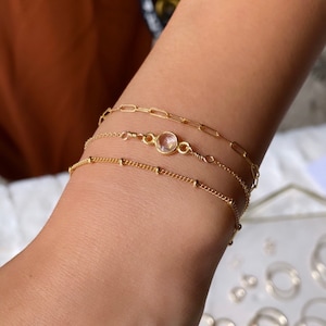 Satellite chain bracelet (14K gold-filled or sterling silver)