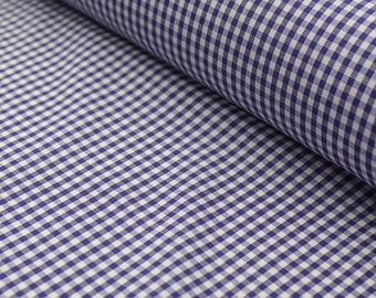 Cotton fabric fabric Vichy check/gingham dark blue 3 mm sewing, also for masks