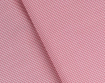 Stoff Baumwollstoff Vichy Karo rosa 1 mm nähen Gingham