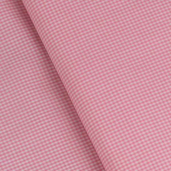 Stoff Baumwollstoff Vichy Karo rosa 1 mm nähen Gingham