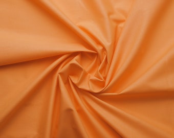 Poplin, cotton fabric plain orange, Ökotex