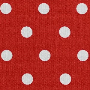 Poplin cotton fabric Polka dots, red with white dots ø 8 mm suitable for masks image 4