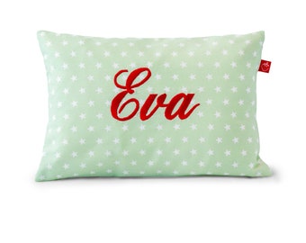 Pillow with names in mint green for boys & girls
