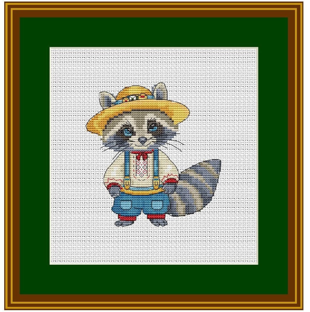 Cross Stitch Pattern Razorback Raccoon Cross Stitch Pattern - Etsy