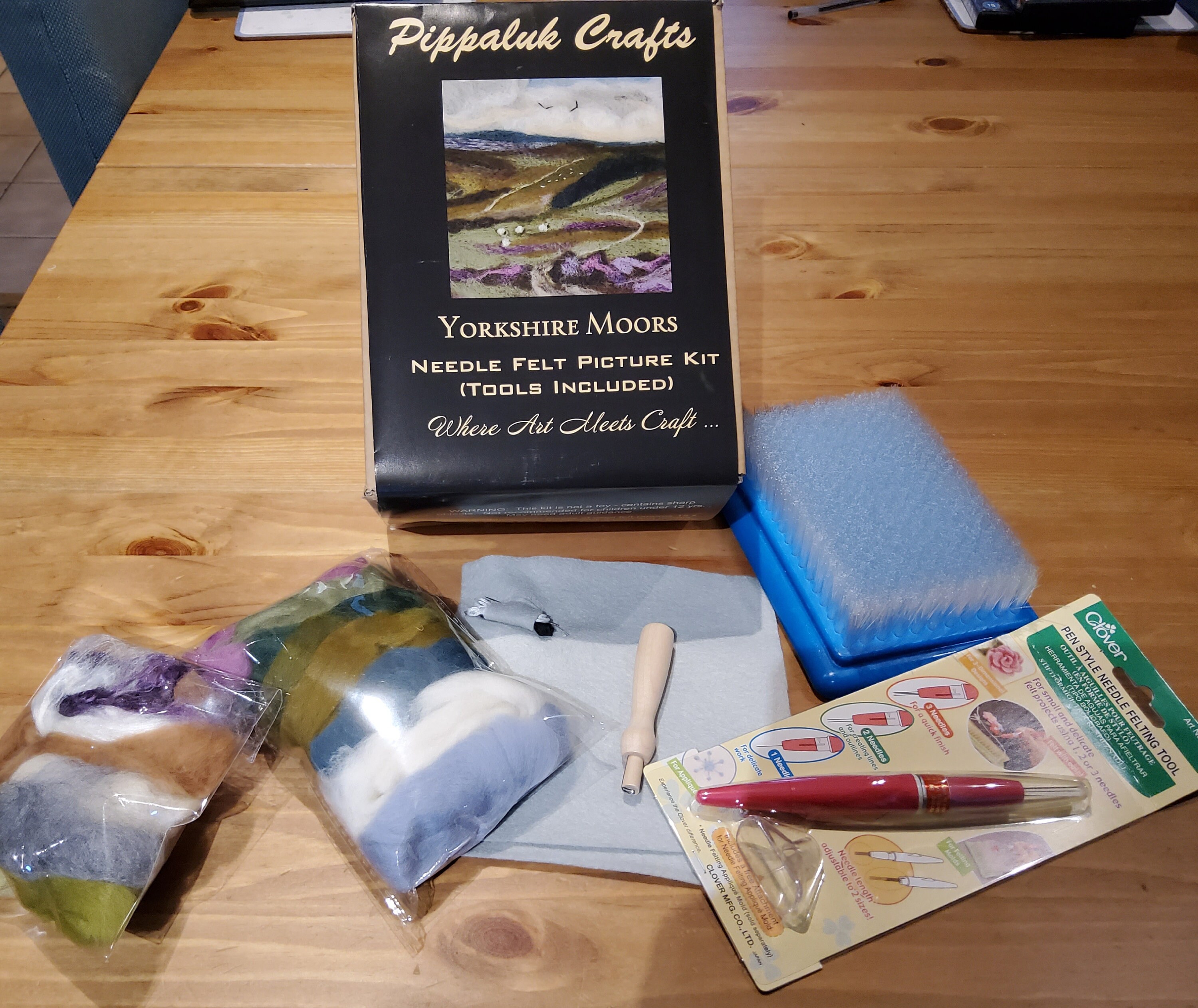 Needle Felting Kit large Yorkshire Moors Etsy