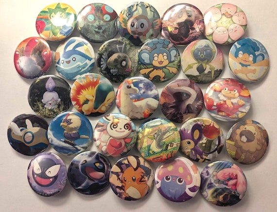 pokemon card pins Pokemon Trading Card Button Pins, Collectible TCG Badges