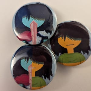 Kris Dreemurr Pinback Buttons: Inspired by UT/DT, multiple styles available!