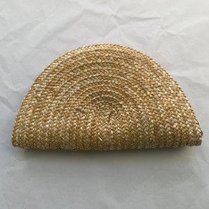 Rattan Woven Lined Clutch Bag with Zip |  Style | Boho Clutch