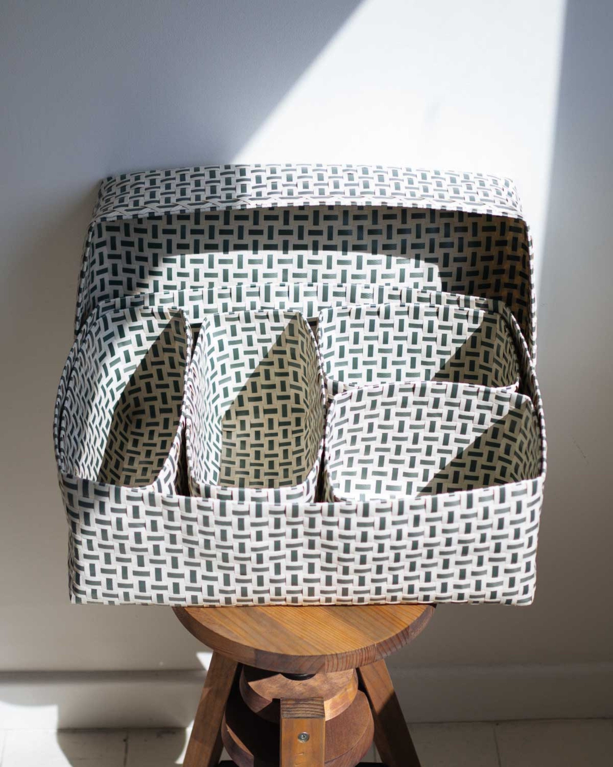 Woven Storage Box Set with Lid Compartment Boxes Included Etsy