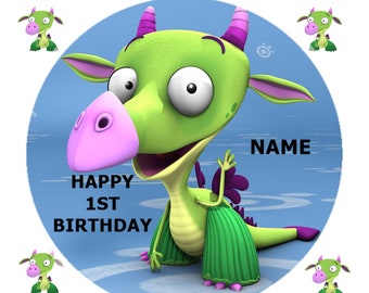 Sugar Flowers Decorations Baby Tv Draco 7 5 Round Edible Icing