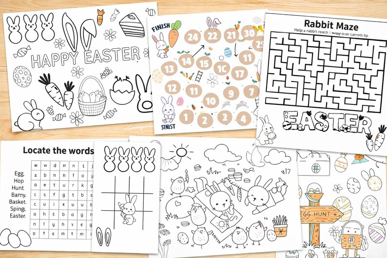 Easter Activity Pack for Kids, Printable Games Bundle, Scavenger Hunt ...
