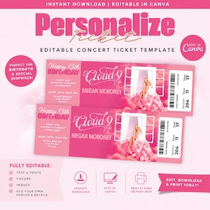 Megan Moroney Editable concert ticket
