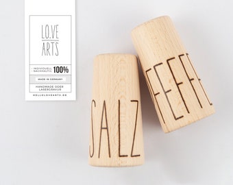 Salz & Pfeffer Streuer aus Holz (HANDMADE)