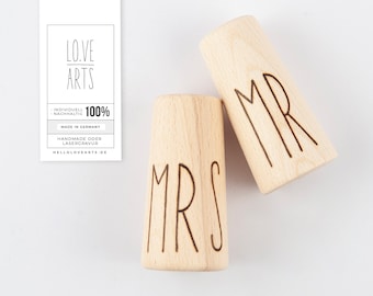 Salz & Pfeffer Streuer MR MRS (HANDMADE)