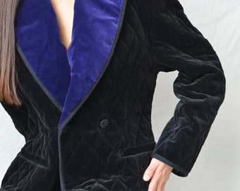 Veste d'opéra vintage française « Anastasia Paris » - MADE IN FRANCE - Habillée/minimaliste/Création française/Modus/Velours/Velours - Taille S