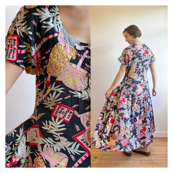 Incredible French Vintage CHACOK Maxi Dress, Made… - image 1