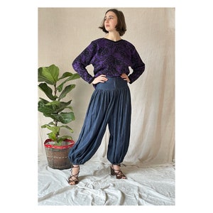 French 90's Y2K Cotton Denim Harem,balloon Pants by COLINE