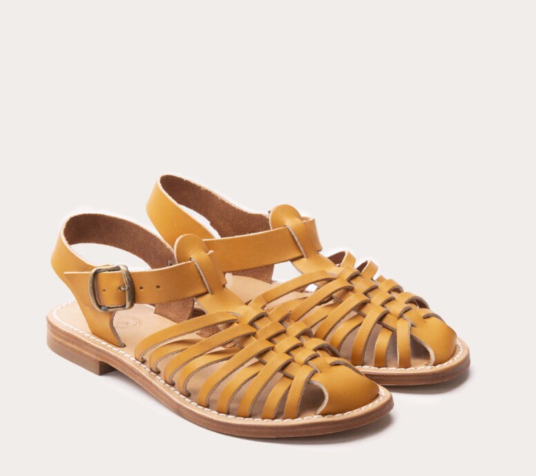 Buy Quality Leather Sandals Handmade in France Natural Caramel La 