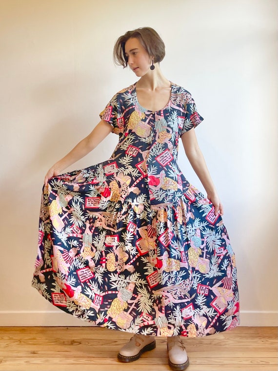 Incredible French Vintage CHACOK Maxi Dress, Made… - image 3