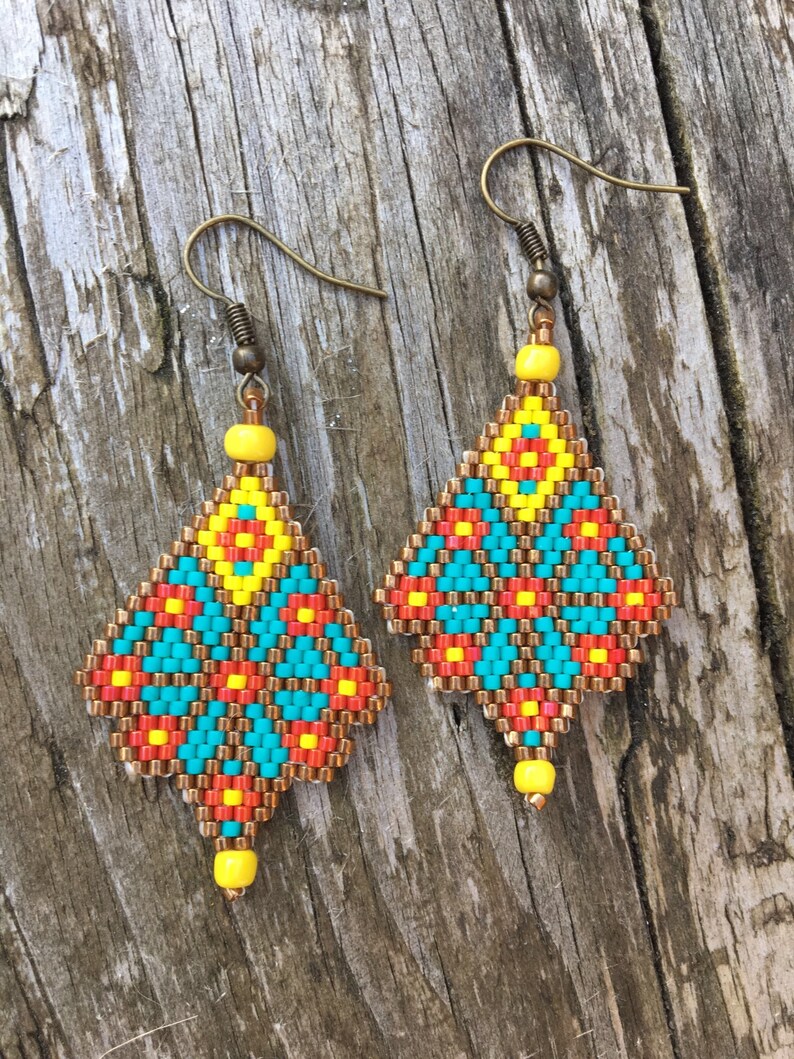 Delica Beaded Earrings - Etsy