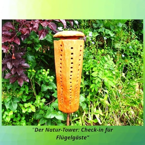 Nichoir à abeilles sauvages à fixer sur un support, hôtel à insectes, maison à insectes pour grands pots et bacs, décoration de jardin, cadeau durable pour les passionnés de jardinage
