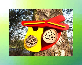 Insect hotel nesting aid wild bees insect house balcony terrace gift grandma, sustainable outdoor spring garden