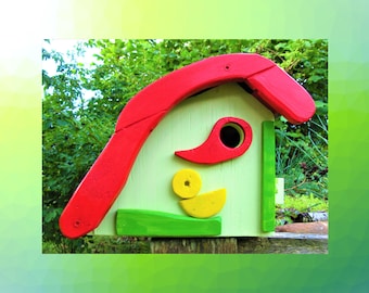 Vogelhaus Meisenkasten Geschenk Nisthilfe, Nistkasten Balkon Garten Kindergarten Kita, nachhaltig outdoor Vogelhäuschen Frühling
