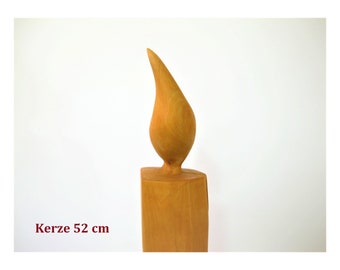 Kerze Holzkerze candles Ahornholz, Bodenständer Kerzenständer Skulptur Geburtstag Frühling