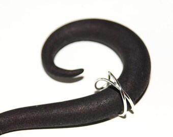 925 Silber Ohrklemme gekreuzt