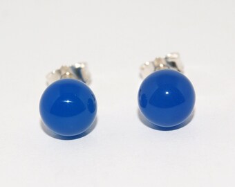 Achat Ohrstecker aus 925 Silber Edelstein