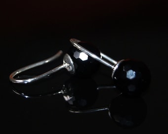 Onyx Ohrhänger aus 925 Silber Edelstein