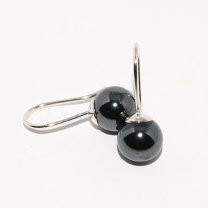 Hämatit Ohrhänger aus 925 Silber Edelstein